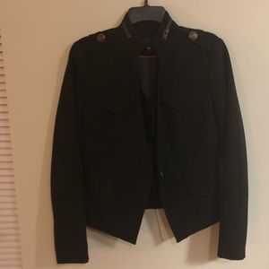 Black blazer with cool details.